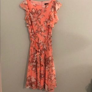Peach floral dress